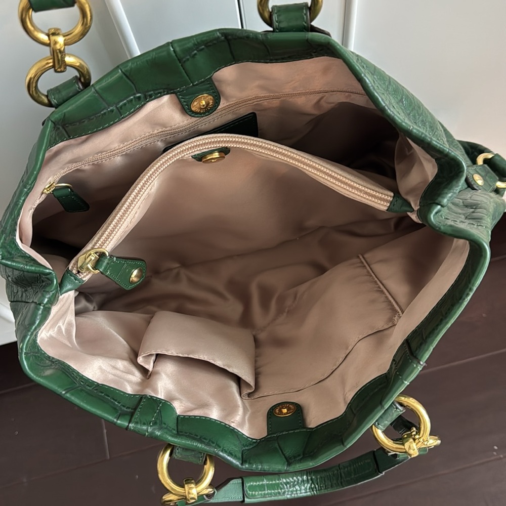 BEAUTIFUL DARK GREEN COACH HANDBAG - Picture 4 of 6